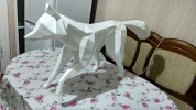 Fox Running PDF Template, Low Poly, Paper Sculpture, DIY, Pepakura Pattern, Handmade, Papercraft, Lowpoly, Lowpoly Papercraft