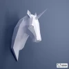 Unicorn Papercraft, 3D Paper Sculpture, Wall Decor, Low Poly Papercraft