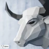 Bull Papercraft, 3D Paper Craft Bull, DIY Bull Head, Low Poly Papercraft