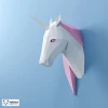 Unicorn Papercraft, 3D Paper Sculpture, Wall Decor, Low Poly Papercraft