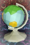 Globe Papercraft Template - Low Poly, Pepakura PDF, DIY Handmade, Home Decoration, Creative Gifts
