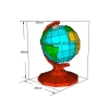 Globe Papercraft Template - Low Poly, Pepakura PDF, DIY Handmade, Home Decoration, Creative Gifts