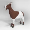Goat 3D Decor Low poly Papercraft, DIY, PDF