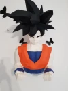 Dragonball Low Poly Papercraft Hero, Paper Sculpture, Low Poly PDF Template, DIY Decor & Gift