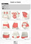 Papercraft Mask Johnny “Sing”, Papercraft Kingkong Mask, PDF Templates, Paper Art, 3D Design for Craft, Home Decor, Do It Yourself, 3DIER, PDF Patterns