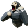 Gorilla Wall Papercraft, Lowpoly Papercraft, Fovea - Papercraft - Nonitt