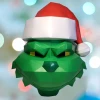 Grinch Head Christmas Tree Topper Papercraft PDF, Template For office, Room, Decor, DIY gift for friends, family, Low poly Paper, Paper Craft 3D kit by J3Du