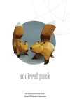 Papercraft 3D 2 squirrel pack template handmade