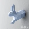 Jumping Bunny Papercraft, DIY Paper Sculpture, Wall Decor, Low Poly Papercraft