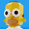Homer Simpson 3D Digital Template PDF | DIY Papercraft | The Simpsons| Instant Download |