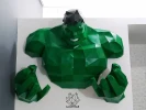 Low Poly HULK Papercraft Template | DIY 3D Geometric Superhero Sculpture | Marvel Fan Art & Movie Decor