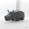 Hippo Papercraft Paper Sculpture, Low Poly Papercraft