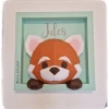 Red Panda Shadow Box/ DiY Craft/ Template PDF/ Low Poly/ Papercraft/ 3D Panda Red/ Origami/ Home decor