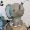 Sitting Elephant/ DiY Craft/ Template PDF/ Low Poly/ Papercraft/ 3D Elephant/ Origami/ Home decor