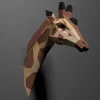 Giraffe Wall Papercraft Low Poly Decoration, PDF Template, DIY Paper 3D CumulusCraft