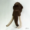 Mammoth Head Paper Craft, Digital Template, Origami, PDF Download DIY, Low Poly, Wall Decoration