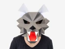 Werewolf Mask Template, Low Poly Paper Craft Project, Wolf Mask, DIY Printable Mask, Pdf Download, 3D Low Poly Mask, DIY Origami Mask