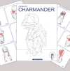 Papercraft Charmander Origami, Pokemon Papercraft, paper model Art, Low Poly DIY, Paper 3D Art, Diy Paper Statue, Papercrafting, Eburgami