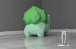 Paper craft DIY Bulbasaur - Pokemon - paper model Art, Low Poly DIY, DIY Paper 3D Art, Diy Paper Statue, Papercrafting, Eburgami