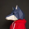 Wolf Mask Paper Craft, Digital Template, Origami, PDF Download DIY, Low Poly, 3D Mask Wolf Mask Paper Craft, Digital Template, Origami, PDF Download DIY, Low Poly, 3D Mask