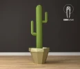 Cactus Papercraft XXL Saguaro 3D, pdf Download, Papercraft pattern, Interior Design, model papercraft, DIY lowpoly, DIY paper sculpture