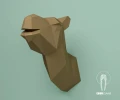Camel Trophy Head, Camel Papercraft, Animal 3D Head, Instant Download, DIY Low Poly Tropical, Camel PDF Template, Eburgami, 3D Papercraft