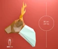 Papercraft Deer Head, Paper Trophy, Paper Animal Head, Paper Craft DIY Deer Trophy, Deer In Suite, DIY template, Eburgami, Make Your Own