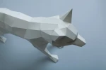 Arctic Fox - Papercraft Pattern - DIY Origami model - Downloadable PDF template