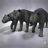Black Panther, Papercraft, Pepakura, Lowpoly, Low Polygon, 3D Papercraft, handmade, Paper Sculptures, DIY origami