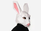 DIY Rabbit Mask, Bunny Mask, Paper Craft Template, Printable Mask, Instant Pdf Download, 3D Low Poly Mask, Origami Mask, Bunny Gift