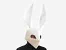 Rabbit Mask, Bunny Mask, DIY Printable DJ Mask, Instant Pdf Download, 3D Low Poly Masks, Origami Mask, Halloween Mask