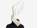 Rabbit Mask, Bunny Mask, DIY Printable DJ Mask, Instant Pdf Download, 3D Low Poly Masks, Origami Mask, Halloween Mask