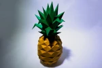 Pineapple Paper Craft, Digital Template, Origami, PDF Download DIY, Low Poly, Trophy, Sculpture, Model, Fruit