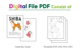 Shiba inu Paper Craft, Digital Template, Origami, PDF Download DIY, Low Poly, Trophy, Sculpture, Model, HACHIKO