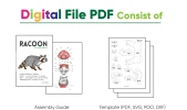 Racoon Paper Craft, Digital Template, Origami, PDF Download DIY, Low Poly, Trophy, Sculpture, 3D Model
