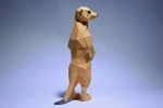 Meerkats Paper Craft, Digital Template, Origami, PDF Download DIY, Low Poly, Trophy, Sculpture, Model