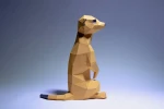 Meerkats Paper Craft, Digital Template, Origami, PDF Download DIY, Low Poly, Trophy, Sculpture, Model