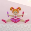 Cheerleader Wall Doll, Muñeca De Pared Papercraft, PDF Template, DIY 3d Model, FanArt, Paper Sculpture, Low Poly, Pepakura Craft, Manualidad
