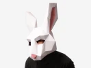 DIY Rabbit Mask, Bunny Mask, Paper Craft Template, Printable Mask, Instant Pdf Download, 3D Low Poly Mask, Origami Mask, Bunny Gift