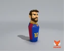 Lionel Messi Wine Box, Winebox Papercraft, PDF Template, DIY 3d Model, FanArt, Paper Sculpture, Low Poly, Pepakura Craft, Manualidad