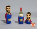 Lionel Messi Wine Box, Winebox Papercraft, PDF Template, DIY 3d Model, FanArt, Paper Sculpture, Low Poly, Pepakura Craft, Manualidad