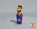 Lionel Messi Wine Box, Winebox Papercraft, PDF Template, DIY 3d Model, FanArt, Paper Sculpture, Low Poly, Pepakura Craft, Manualidad