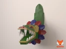 Quetzalcoatl Papercraft, PDF Template, DIY 3d Model, FanArt, Paper Sculpture, Low Poly, Pepakura Craft, Manualidad