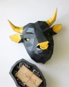 Bull Gift box Low Poly Papercraft PDF template Model Sculpture
