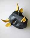 Bull Gift box Low Poly Papercraft PDF template Model Sculpture