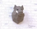 Boar Head Paper Sculpture, Printable PDF template, Handmade Wide Animal Figurine Papercraft,3D puzzle,Low Poly Wall Decor,DIY Teens Gift