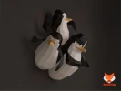 The Penguins of Madagascar Papercraft, PDF Template, DIY 3d Model, FanArt, Paper Sculpture, Low Poly, Pepakura Craft, Manualidad