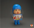 Pocoyo Papercraft, PDF Template, DIY 3d Model, FanArt, Paper Sculpture, Low Poly, Pepakura Craft, Manualidad