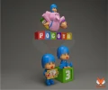 Pocoyo Papercraft, PDF Template, DIY 3d Model, FanArt, Paper Sculpture, Low Poly, Pepakura Craft, Manualidad