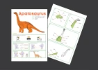 Apatosaurus Dinosaur Digital Template, PDF Paper Craft, Dinosaur Origami, Dinosaur Model